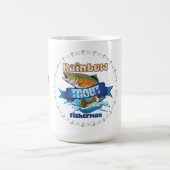 Rainbow Trout Fishing Personalized Illustration コーヒーマグカップ (中央)