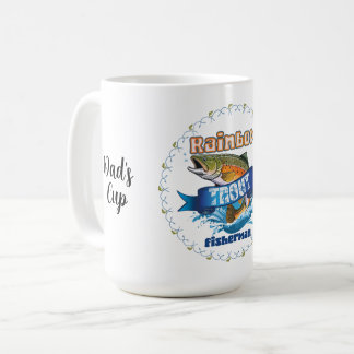 Rainbow Trout Fishing Personalized Illustration コーヒーマグカップ