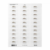 Rainbow Trout - Fly Fisherm Return Address Label   ラベル (フルシート)