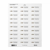 Rainbow Trout - Fly Fisherm Return Address Label   ラベル (フルシート)