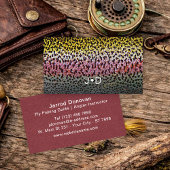 Rainbow Trout Fly Fishing Instructor Outdoor Guide 名刺