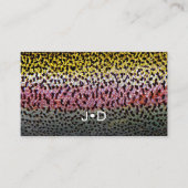 Rainbow Trout Fly Fishing Instructor Outdoor Guide 名刺 (正面)