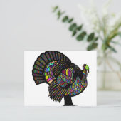 Rainbow Turkey Holiday Card  シーズンポストカード (スタンド正面)