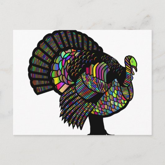 Rainbow Turkey Holiday Card  シーズンポストカード (正面)