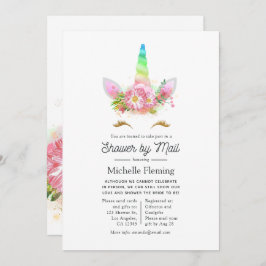 Rainbow Unicornベビーシャワー（メール） 招待状
