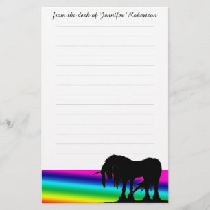 Rainbow Unicorn文房具(ライン付き) 便箋