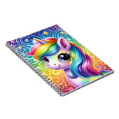 Rainbow unicorn cute fun notebook ノートブック (右側)
