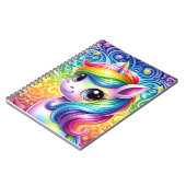 Rainbow unicorn cute fun notebook ノートブック (左側)