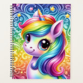 Rainbow unicorn cute fun planner book プランナー手帳 (正面)