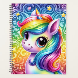 Rainbow unicorn cute fun planner book プランナー手帳