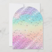 Rainbow Unicorn Girl Magical Birthday Party 招待状 (裏面)