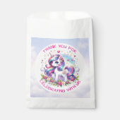 Rainbow Unicorn Girl's Birthday Party Personalized フェイバーバッグ (正面)