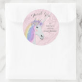 Rainbow Unicorn Thank You Stickers ラウンドシール (バッグ)