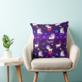 Rainbow Unicorns In Space Purple Ombre クッション (椅子)