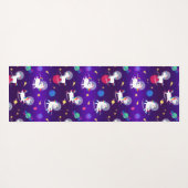 Rainbow Unicorns In Space Purple Ombre ヨガマット (裏面(横))