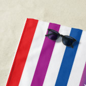 Rainbow US Flag LGBT Pride ビーチタオル (インサイチュ)