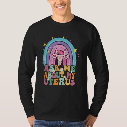 Rainbow Uterus Support Hysterectomy Recovery Produ Tシャツ (正面)