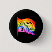Rainbow Utopia logo button 缶バッジ (正面)