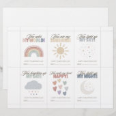 Rainbow Valentine’s Day Cards for Kids Classroom レターヘッド (正面/裏面)