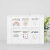 Rainbow Valentine’s Day Cards for Kids Classroom レターヘッド (スタンド正面)