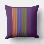 Rainbow Vertical Strips + Trim Decorative Black アウトドアクッション (裏面)