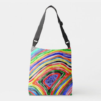 "Rainbow Vibes" Abstract Shoulder Bag クロスボディバッグ