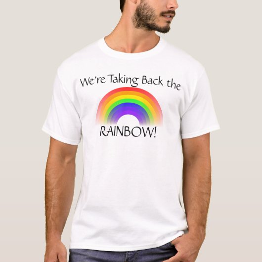 Rainbow w/Bible Verseを復活 Tシャツ (正面)