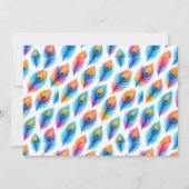 Rainbow Watercolor 1st Birthday | Colorful Baby  招待状 (裏面)