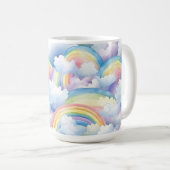 Rainbow Watercolor Mug コーヒーマグカップ (正面右)