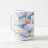 Rainbow Watercolor Mug コーヒーマグカップ (正面左)
