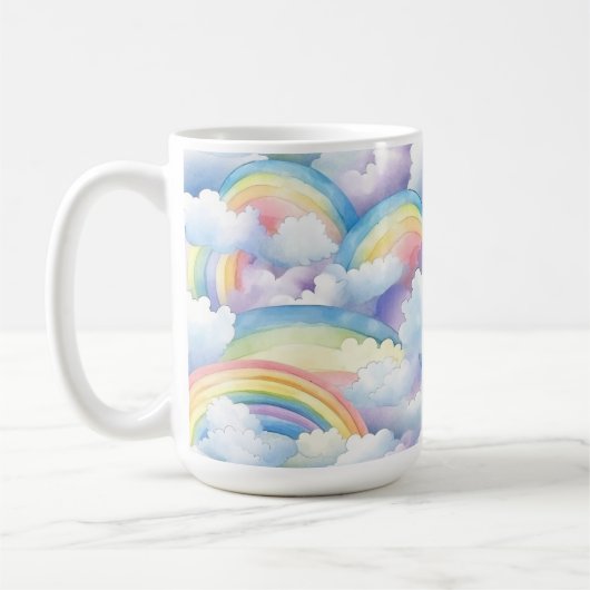 Rainbow Watercolor Mug コーヒーマグカップ (左)