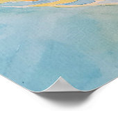 Rainbow Watercolour Fish Painting Cute Poster ポスター (角)