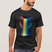 Rainbow Waterfall at Night Fantasy Landscape Dream Tシャツ (正面)