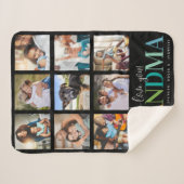 Rainbow We モダン Love You Gramanフォトコラージュ シェルパブランケット (正面(横))