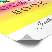 Rainbow Wedding Please Sign Our Guest Book Poster ポスター (角)