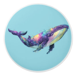 Rainbow Whale Door Pull セラミックノブ