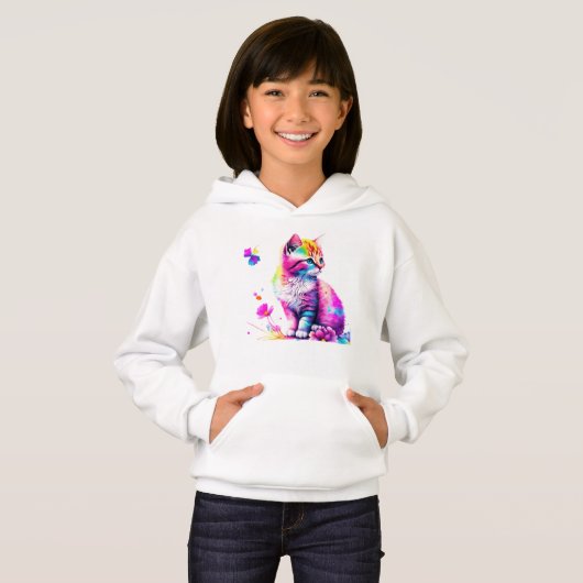 Rainbow Whimsy: Kitten in Bloom (正面フル)