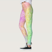 Rainbow & White Medallion Leggings レギンス (左)