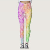 Rainbow & White Medallion Leggings レギンス (正面)