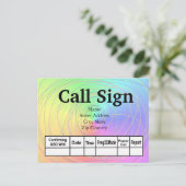 Rainbow & Wire Ham Radio QSLカード ポストカード (スタンド正面)