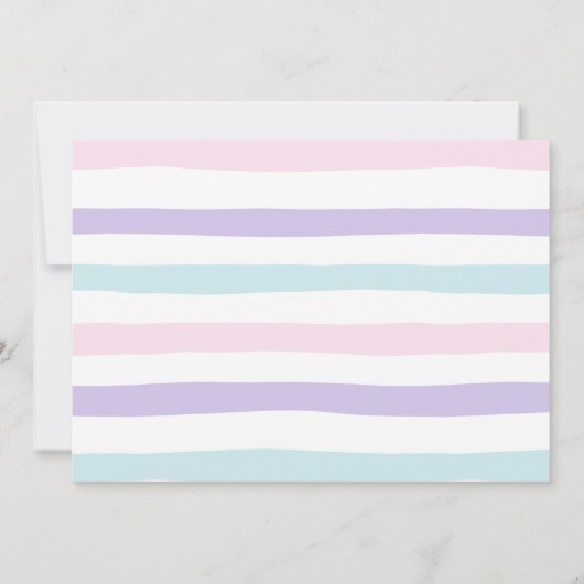 Rainbow with Your Photo誕生日 招待状 (裏面)