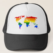 Rainbow world Map キャップ (正面)