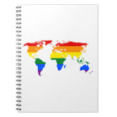 Rainbow world Map ノートブック (正面)