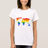 Rainbow world Map Tシャツ (正面)