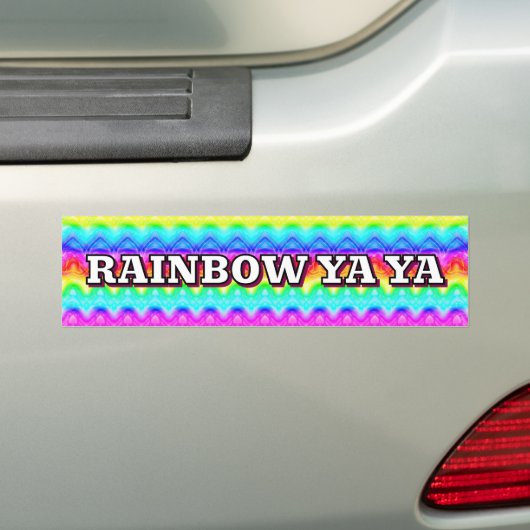 RAINBOW YA YA バンパーステッカー (車上)