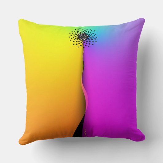 Rainbow Yellow Purple Imagery  クッション (裏面)