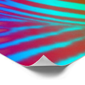 Rainbow Zebra Print ポスター (角)