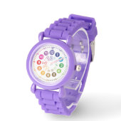 rainbowatch Lernuhr Schulkinder mit Würfel-Design 腕時計 (傾斜)