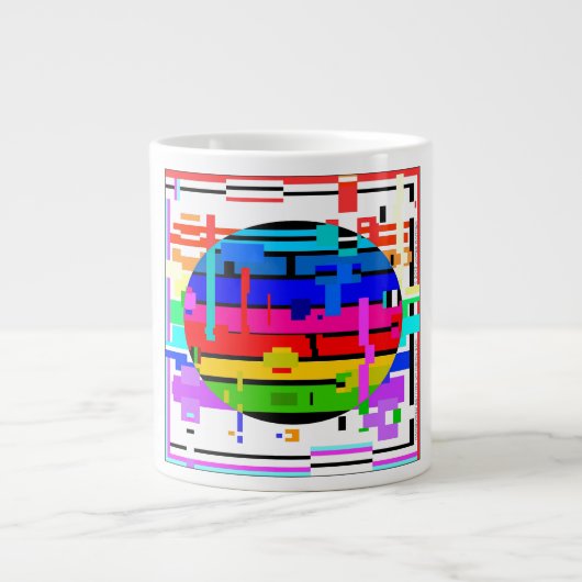 RAINBOWEDの置くか、または朝日©2013ジェームスワーレン ジャンボコーヒーマグカップ (正面)