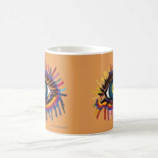 Rainboweye - orange コーヒーマグカップ (中央)